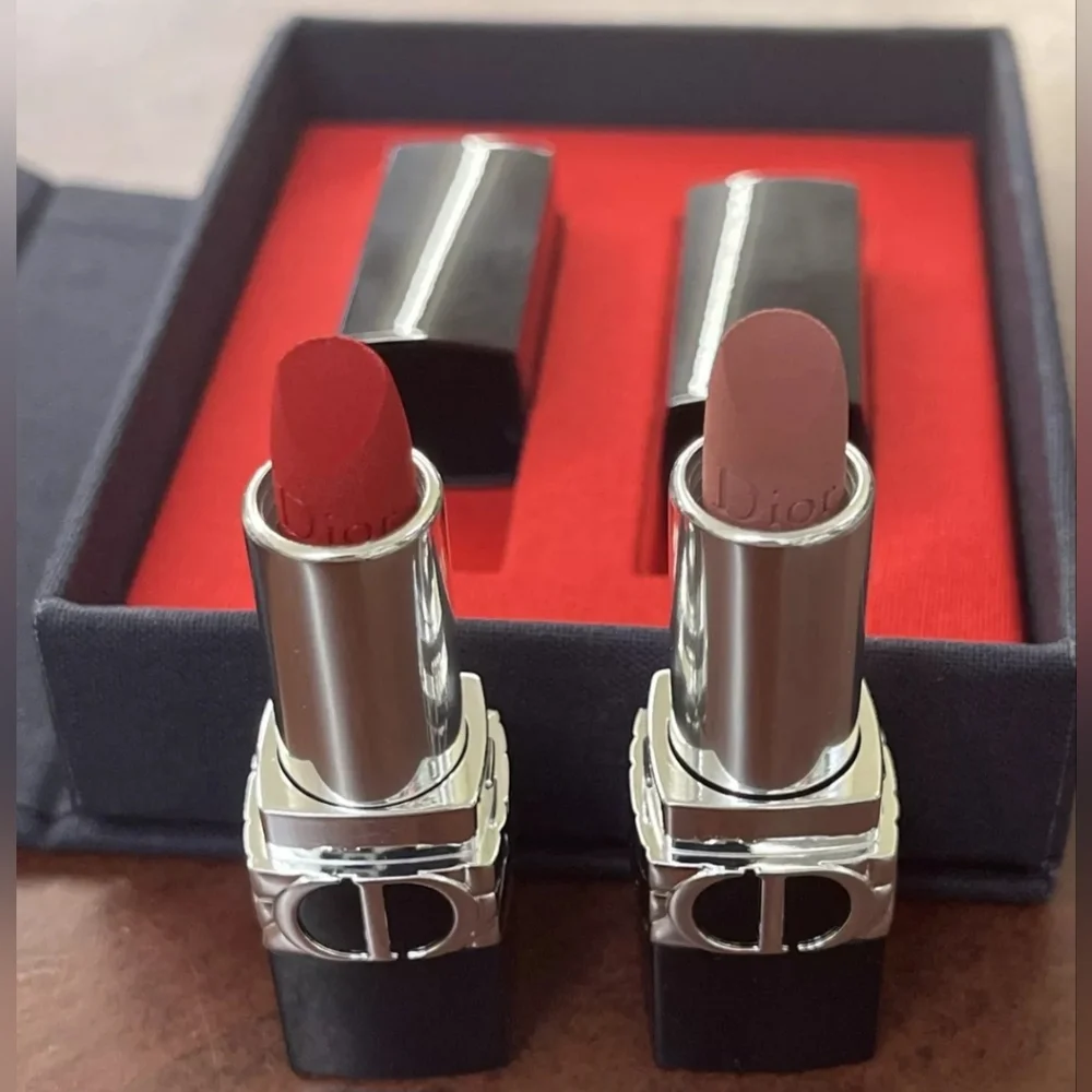 Dior Rouge Set Of 2 Lipsticks - 999 & 100